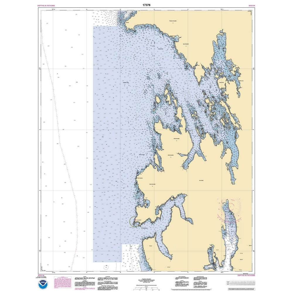 Historical NOAA Chart 17376: Tebenkof Bay and Port Malmesbury - Life Raft Professionals