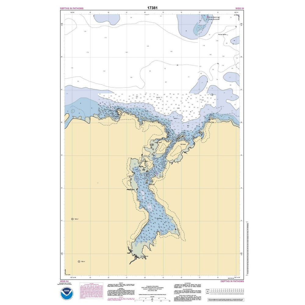 Historical NOAA Chart 17381: Red Bay: Prince of Wales Island - Life Raft Professionals