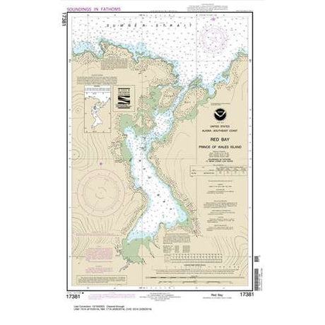 Historical NOAA Chart 17381: Red Bay: Prince of Wales Island - Life Raft Professionals