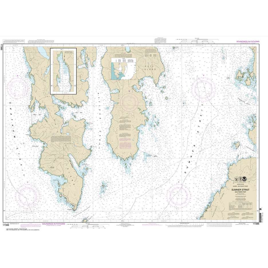 Historical NOAA Chart 17386: Sumner Strait-Southern part - Life Raft Professionals