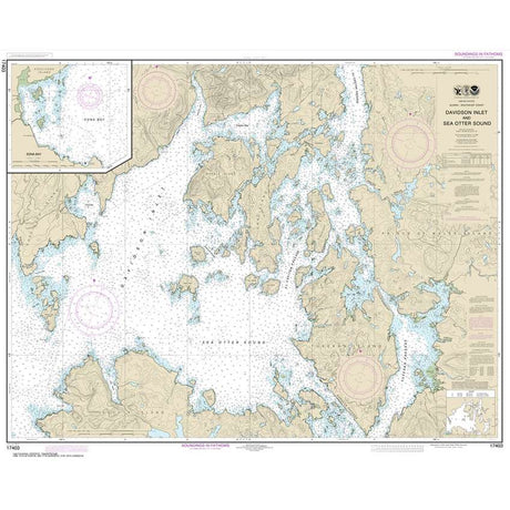 Historical NOAA Chart 17403: Davidson Inlet and Sea Otter Sound; Edna Bay - Life Raft Professionals