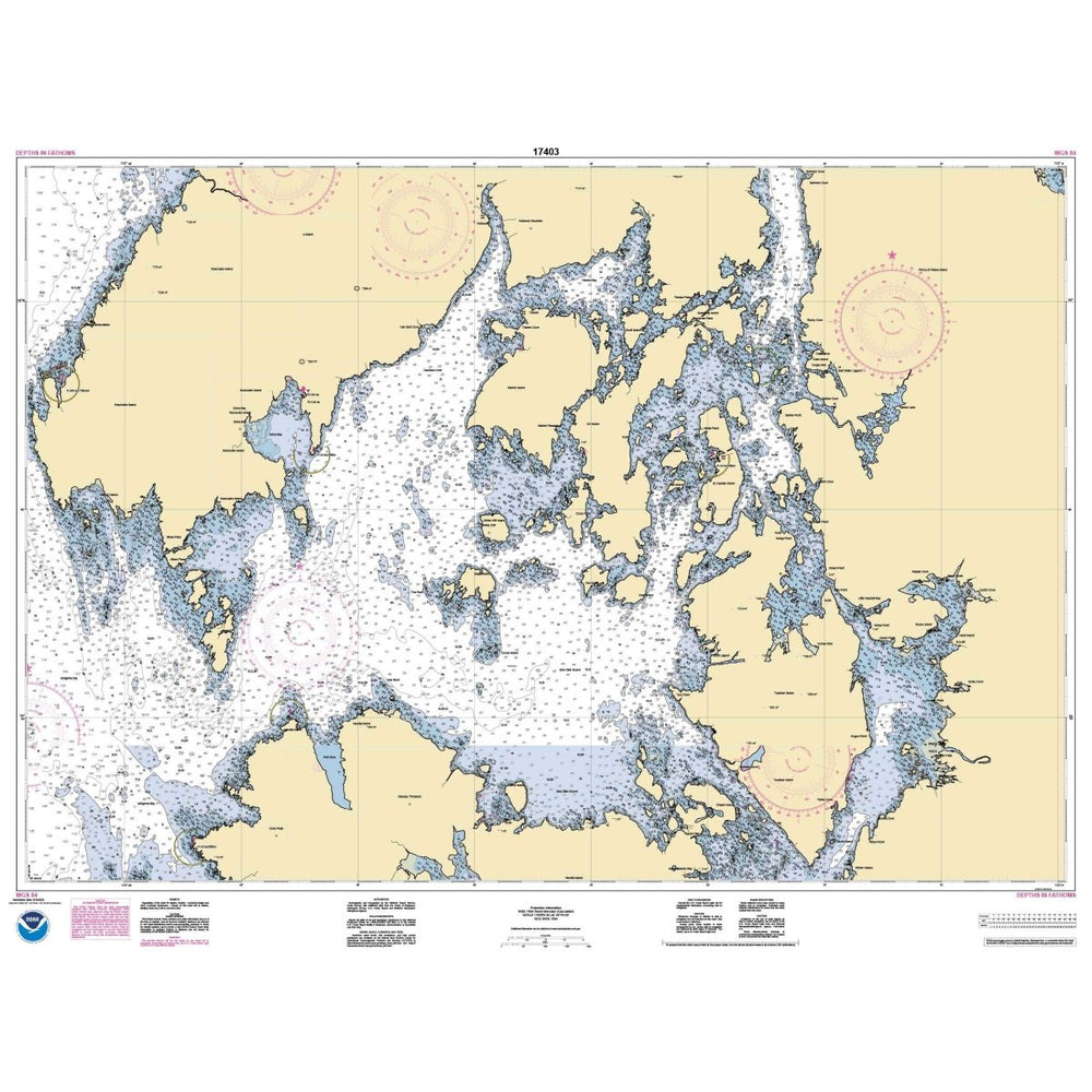 Historical NOAA Chart 17403: Davidson Inlet and Sea Otter Sound; Edna Bay - Life Raft Professionals