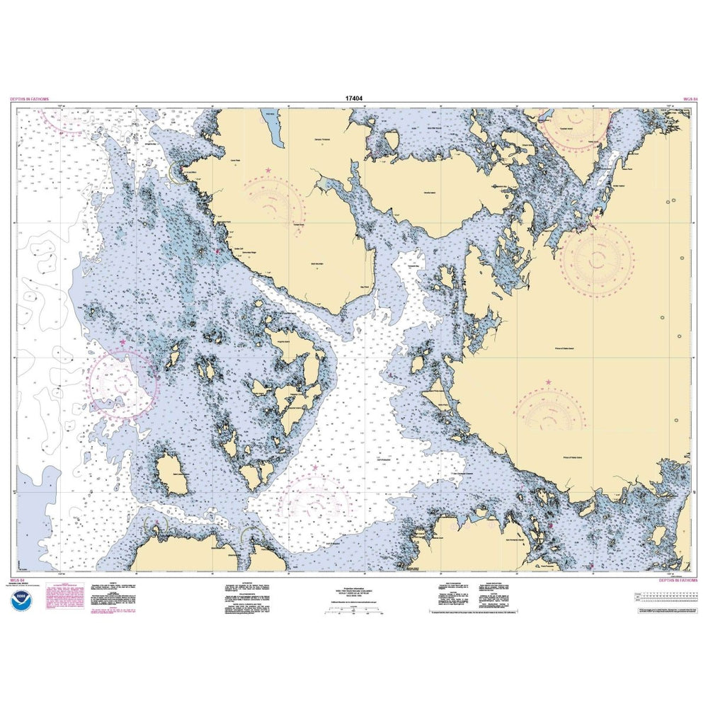 Historical NOAA Chart 17404: San Christoval Channel to Cape Lynch - Life Raft Professionals