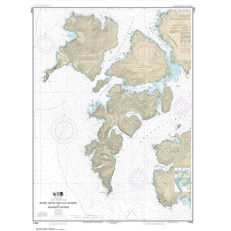Historical NOAA Chart 17406: Baker: Noyes: and Lulu Islands and adjacent waters - Life Raft Professionals