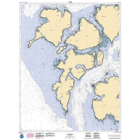 Historical NOAA Chart 17406: Baker: Noyes: and Lulu Islands and adjacent waters - Life Raft Professionals