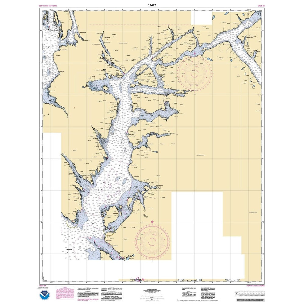Historical NOAA Chart 17422: Behm Canal-western part; Yes Bay - Life Raft Professionals