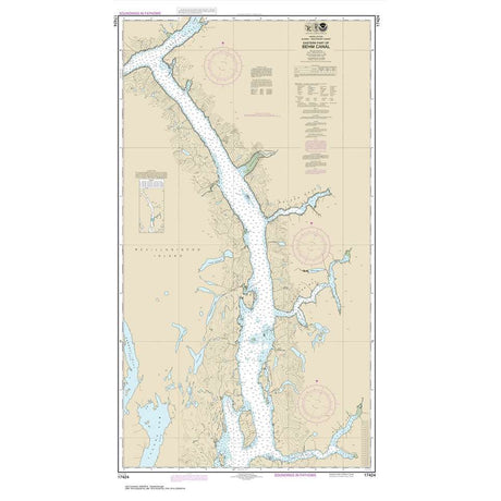 Historical NOAA Chart 17424: Behm Canal-eastern part - Life Raft Professionals
