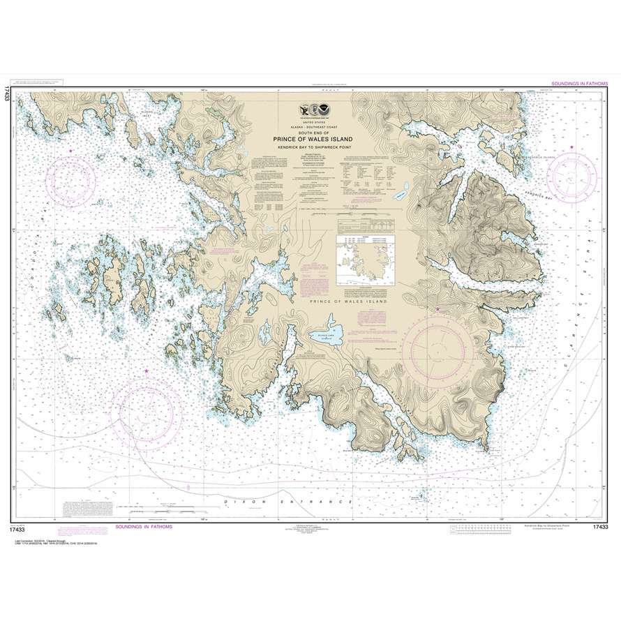 Historical NOAA Chart 17433: Kendrick Bay to Shipwreck Point: Prince of ...