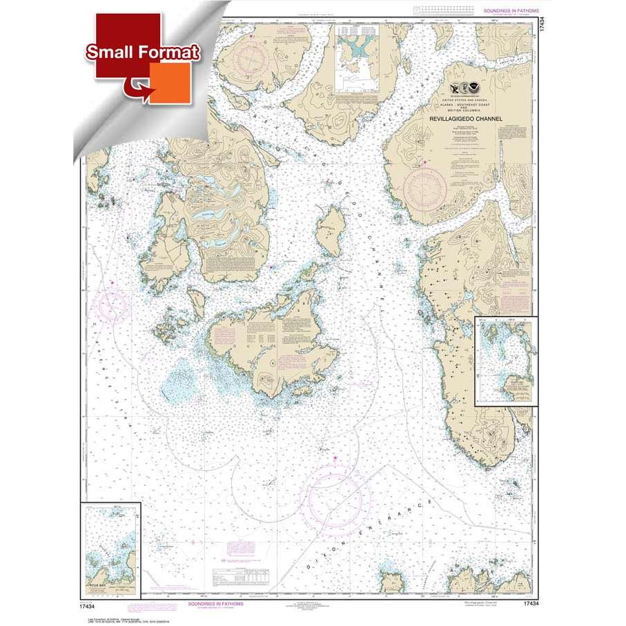Historical NOAA Chart 17434: Revillagigedo Channel; Ryus Bay; Foggy Bay - Life Raft Professionals