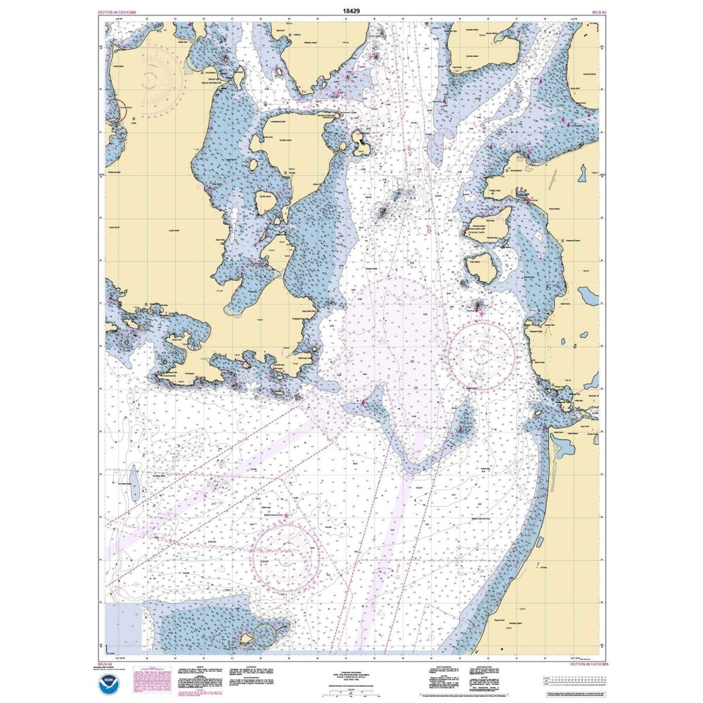 Historical NOAA Chart 18429: Rosario Strait-southern part - Life Raft Professionals