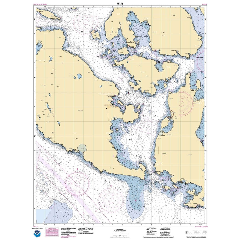 Historical NOAA Chart 18434: San Juan Channel - Life Raft Professionals