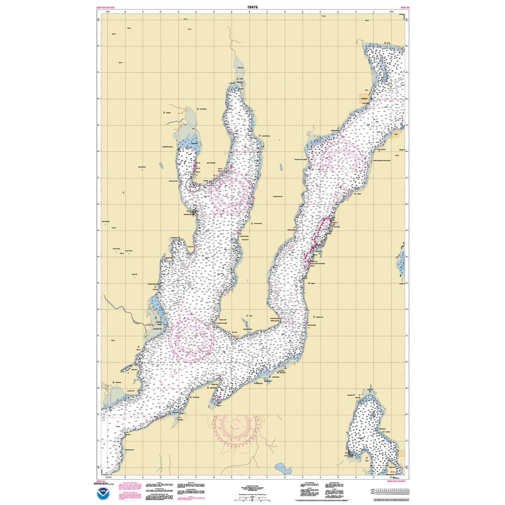 Historical NOAA Chart 18476: Puget Sound-Hood Canal and Dabob Bay - Life Raft Professionals