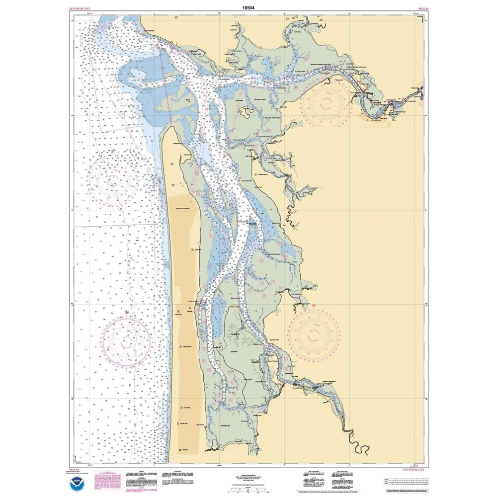 Historical NOAA Chart 18504: Willapa Bay; Toke Pt. - Life Raft Professionals