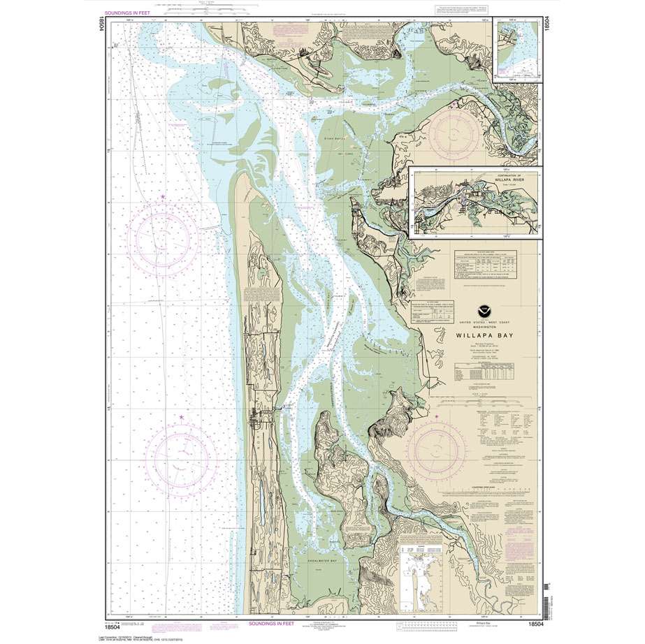 Historical NOAA Chart 18504: Willapa Bay; Toke Pt. - Life Raft Professionals