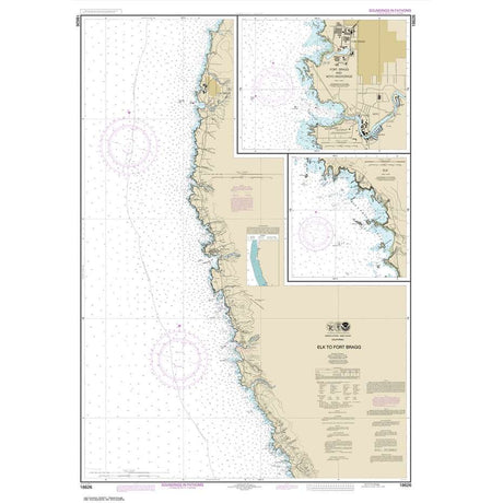 Historical NOAA Chart 18626: Elk to Fort Bragg; Fort Bragg and Noyo Anchorage; Elk - Life Raft Professionals