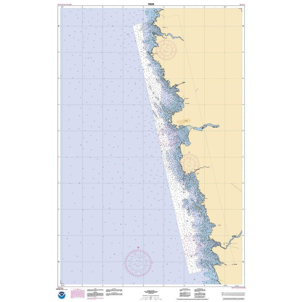 Historical NOAA Chart 18628: Albion to Caspar - Life Raft Professionals