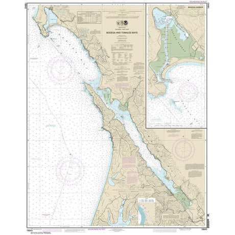 Historical NOAA Chart 18643: Bodega and Tomales Bays; Bodega Harbor - Life Raft Professionals