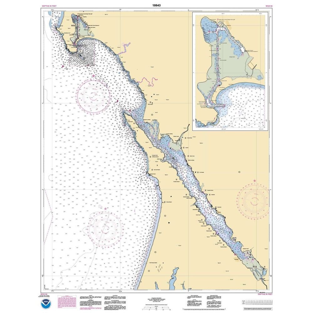 Historical NOAA Chart 18643: Bodega and Tomales Bays; Bodega Harbor - Life Raft Professionals