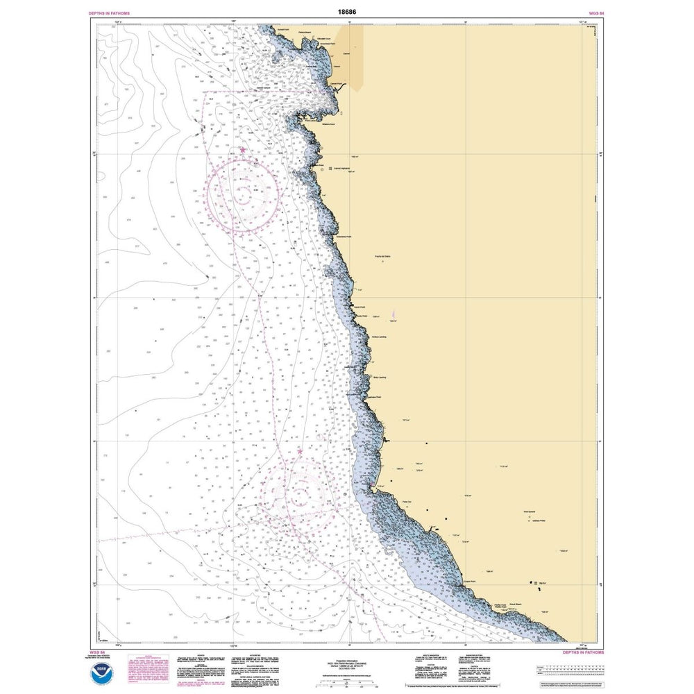 Historical NOAA Chart 18686: Pfeiffer Point to Cypress Point - Life Raft Professionals