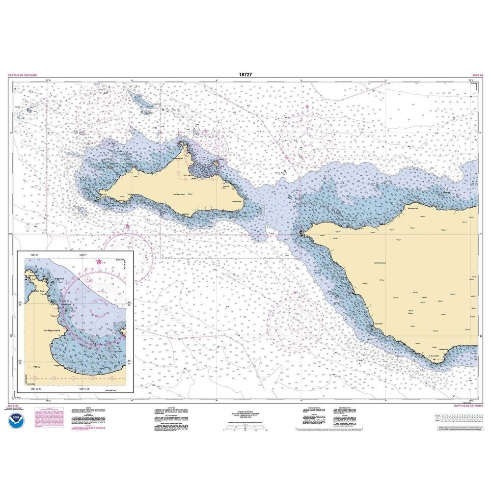 Historical NOAA Chart 18727: San Miguel Passage; Cuyler Harbor - Life Raft Professionals