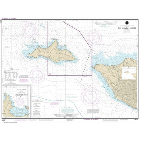 Historical NOAA Chart 18727: San Miguel Passage; Cuyler Harbor - Life Raft Professionals
