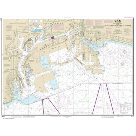 Historical NOAA Chart 18751: Los Angeles and Long Beach Harbors - Life Raft Professionals