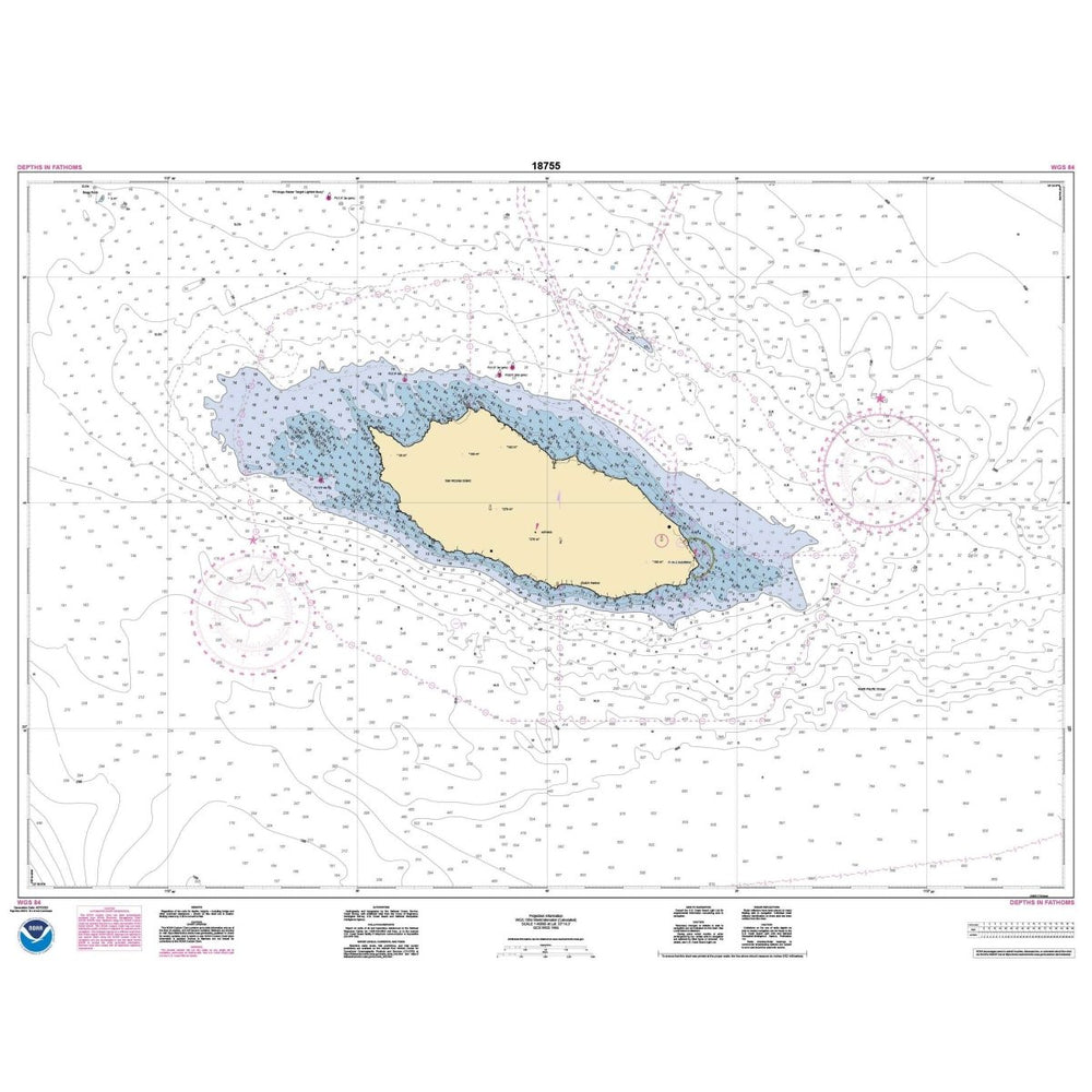 Historical NOAA Chart 18755: San Nicolas Island - Life Raft Professionals