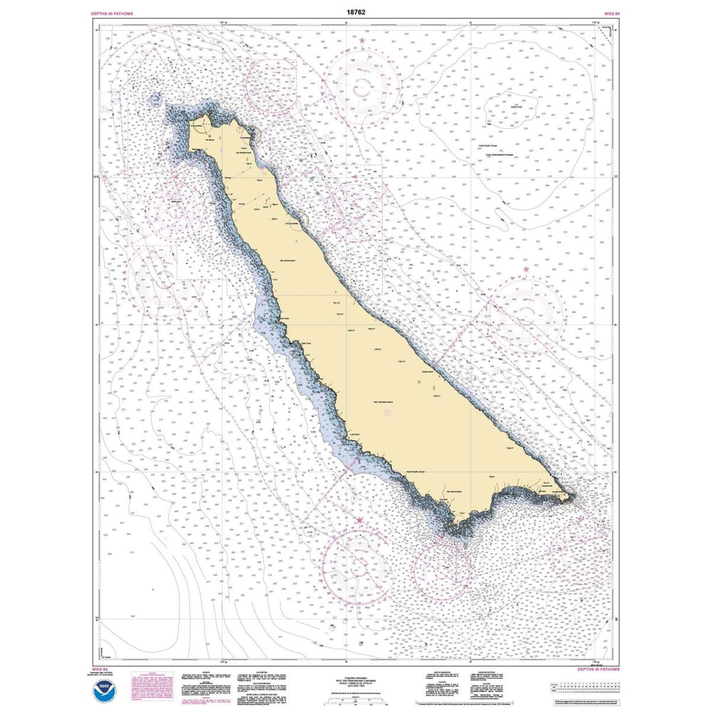 Historical NOAA Chart 18762: San Clemente Island - Life Raft Professionals