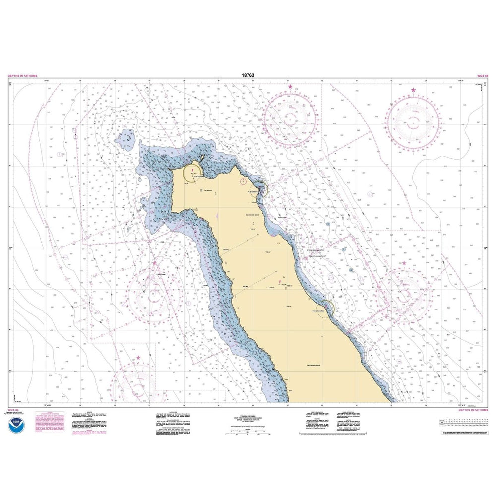 Historical NOAA Chart 18763: San Clemente lsland northern part; Wison Cove - Life Raft Professionals