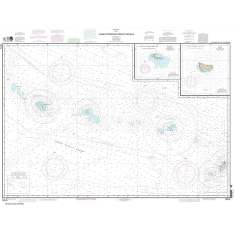 Historical NOAA Chart 19016: Ni'ihau to French Frigate Shoals; Necker Island;Nihoa - Life Raft Professionals
