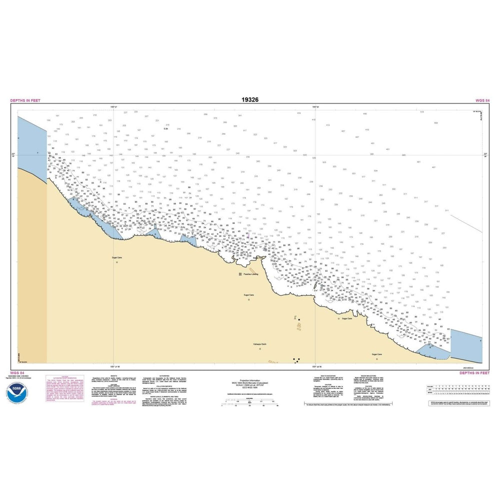 Historical NOAA Chart 19326: Pa'auhau Landing Island Of Hawai'i - Life Raft Professionals