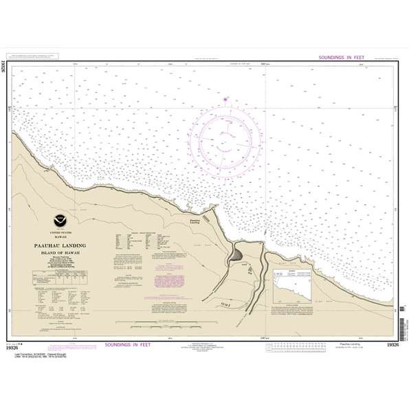 Historical NOAA Chart 19326: Pa'auhau Landing Island Of Hawai'i - Life Raft Professionals