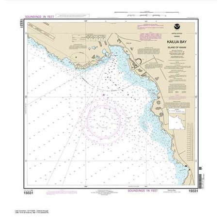 Historical NOAA Chart 19331: Kailua Bay Island Of Hawai'i - Life Raft Professionals