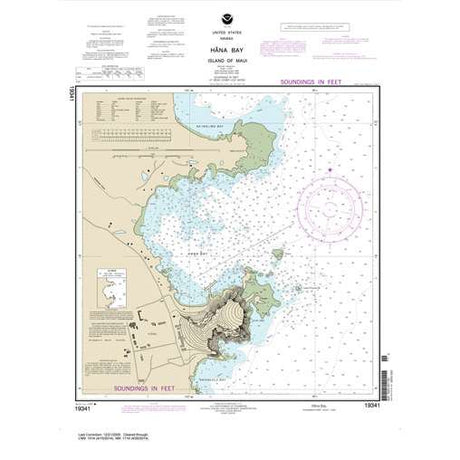 Historical NOAA Chart 19341: Hana Bay Island of Maui - Life Raft Professionals
