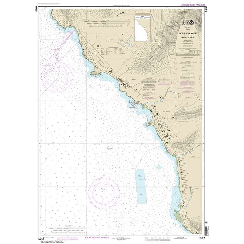 Historical NOAA Chart 19361: Port Wa'ianae Island of O'ahu - Life Raft Professionals