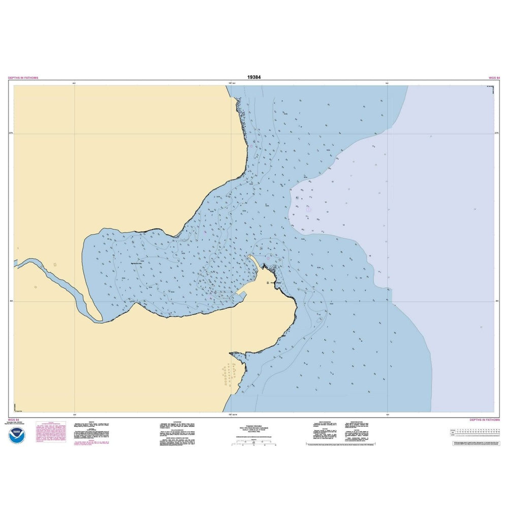 Historical NOAA Chart 19384: Hanamaulu Bay Island of Kaua'i - Life Raft Professionals