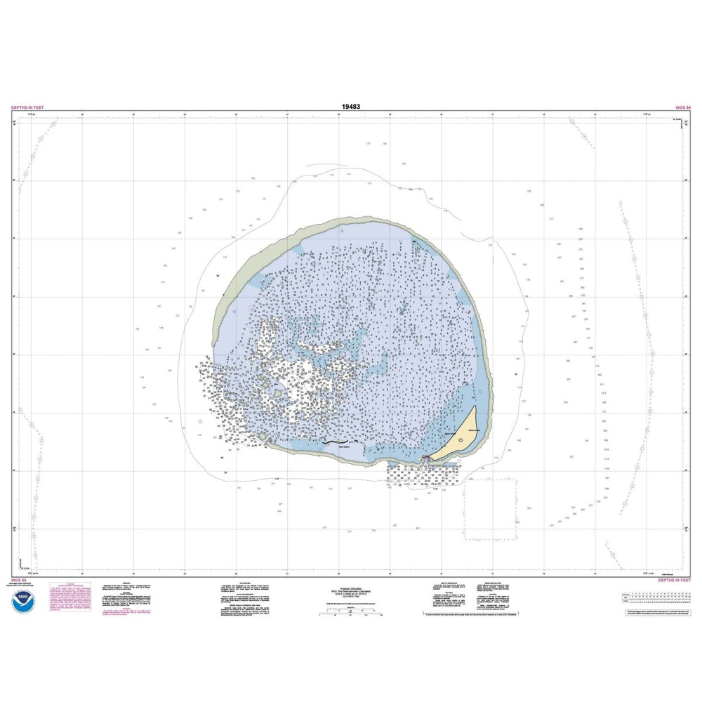 Historical NOAA Chart 19483: Hawai'i Kure Atoll - Life Raft Professionals