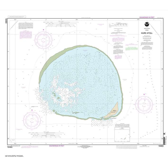 Historical NOAA Chart 19483: Hawai'i Kure Atoll - Life Raft Professionals