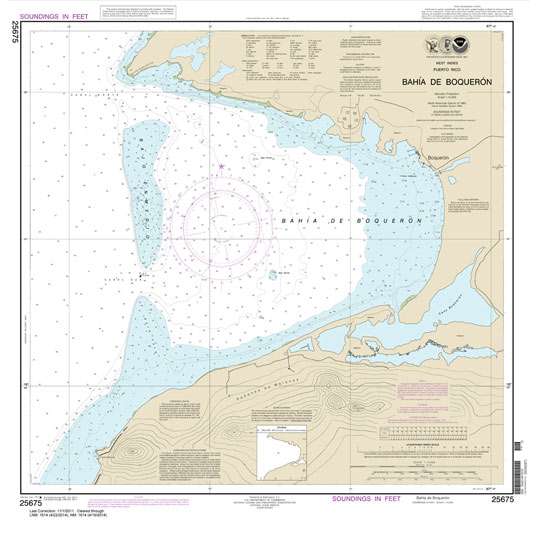 Historical NOAA Chart 25675: Bahia de Boqueron - Life Raft Professionals