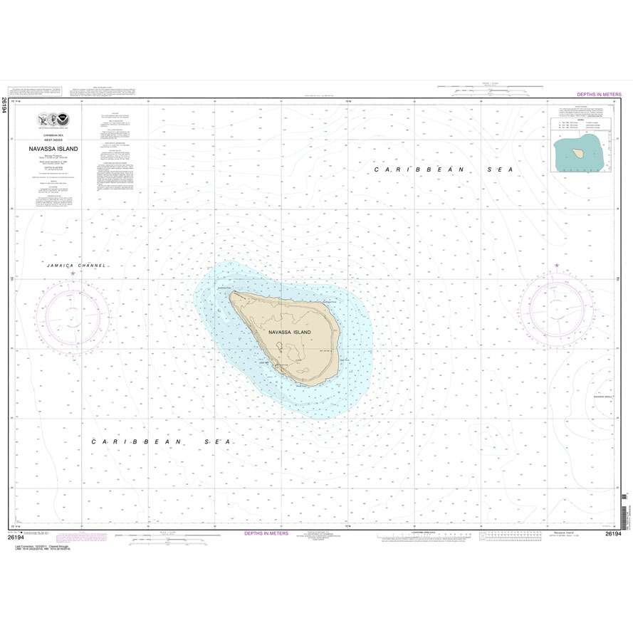 Historical NOAA Chart 26194: Navassa Island - Life Raft Professionals