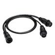 Humminbird 14 M SILR Y - SOLIX/APEX Side Imaging 2D Splitter Dual Side Image Adapter Cable - 30" [720112-1] - Life Raft Professionals