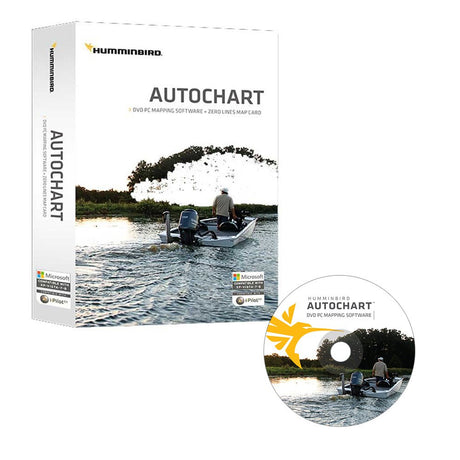 Humminbird Autochart DVD PC Mapping Software w/Zero Lines Map Card [600031-1] - Life Raft Professionals