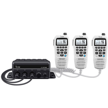 Icom M510BB GW 21 Black Box VHF w/White Command Mic 3 Command Mic Ports - Life Raft Professionals
