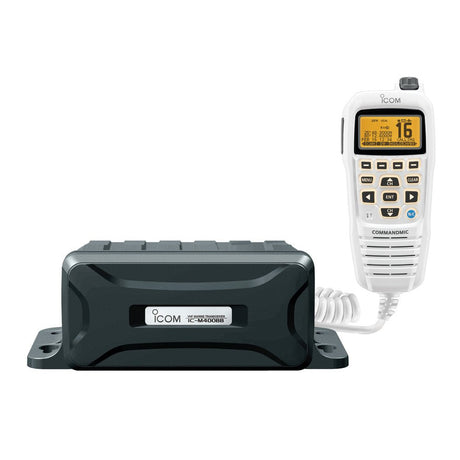 Icom VHF Marine Black Box Radio with White Command Mic - Life Raft Professionals