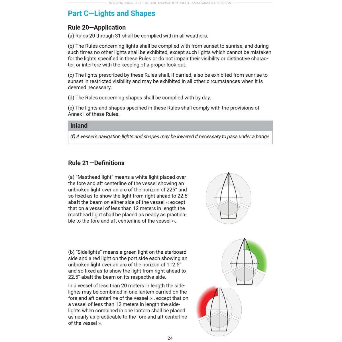International & U.S. Inland Navigation Rules - Enhanced Amalgamated ...