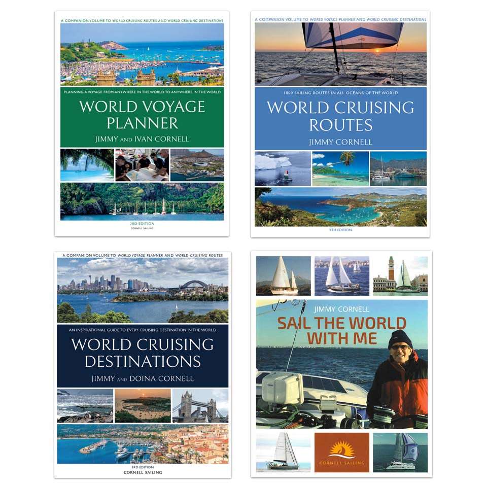 Jimmy Cornell 4-PACK (Includes Destinations, Routes, Planner & Sail the World with Me) - Life Raft Professionals