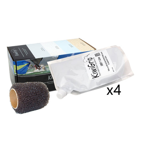 KiwiGrip 4 - 1 Liter Pouches - Grey w/4" Roller - Life Raft Professionals