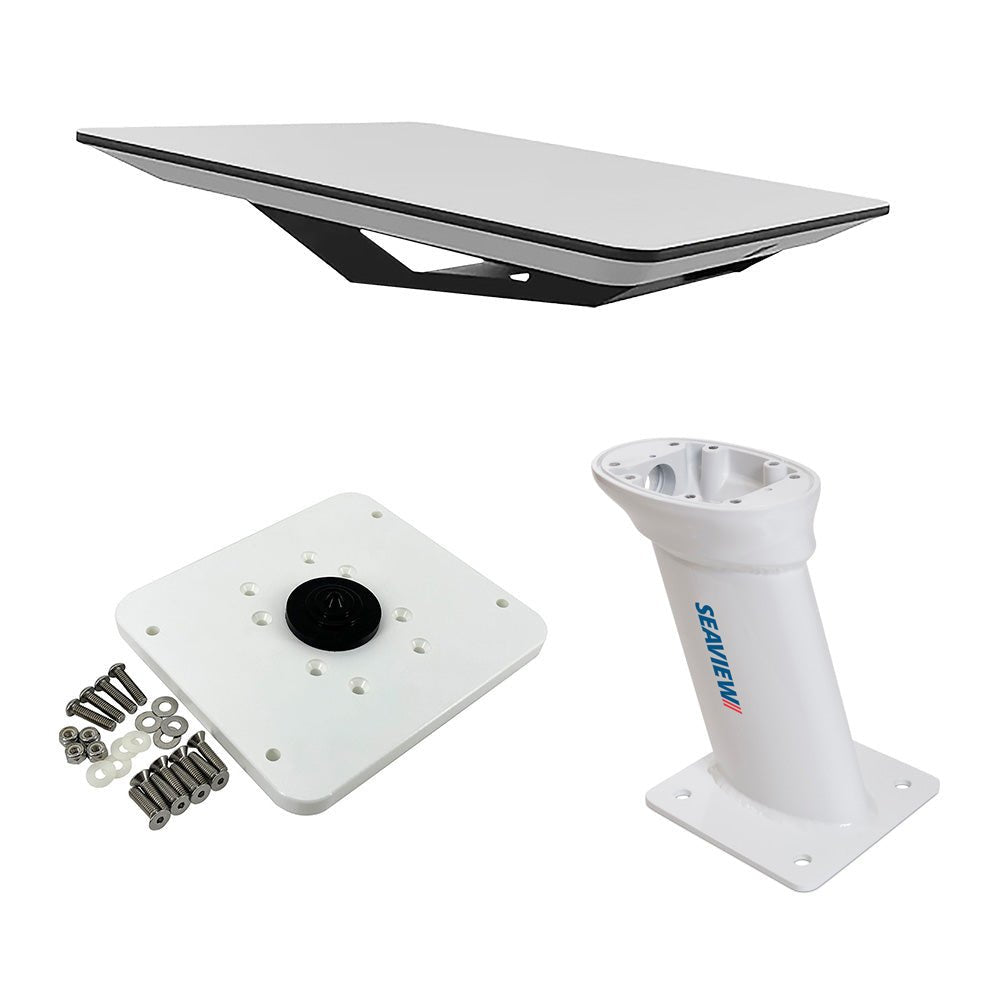 KVH Starlink Flat Panel Kit w/10" Seaview Pedestal Mount Adastlka Starlink Top Plate - Life Raft Professionals