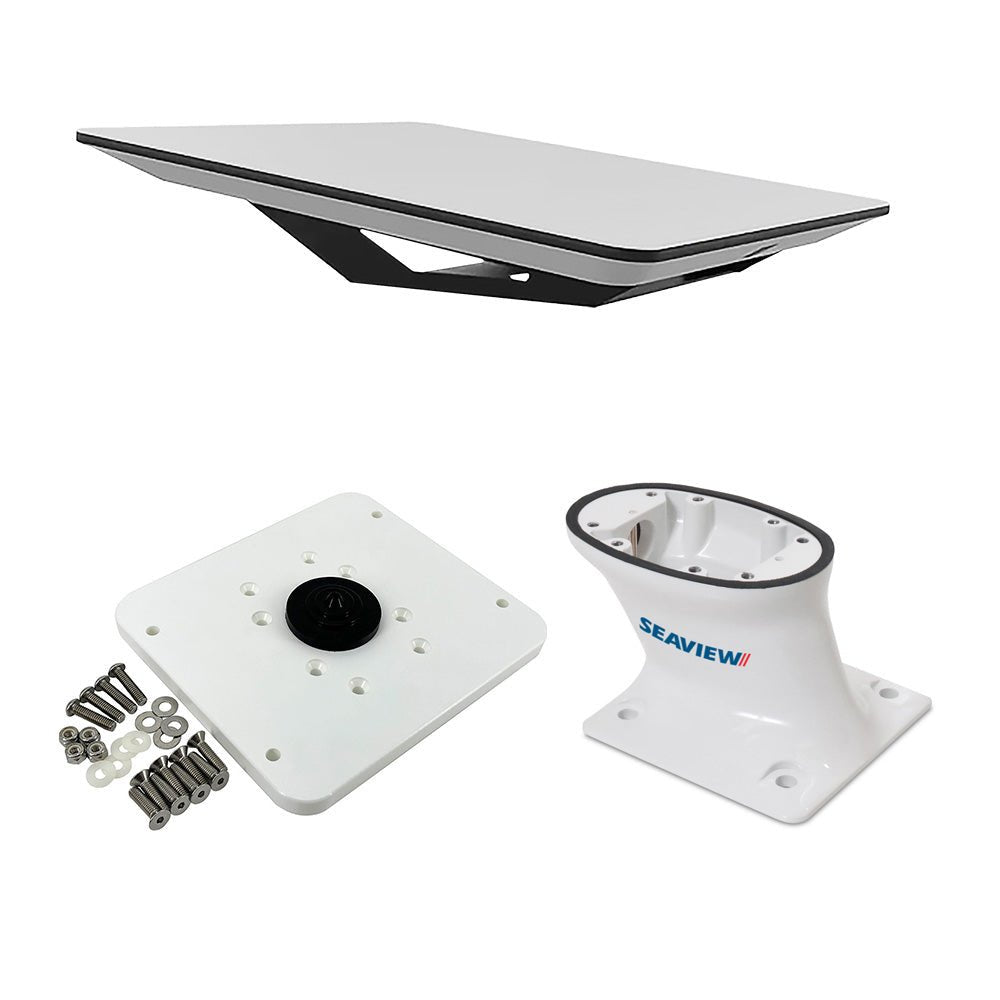 KVH Starlink Flat Panel Kit w/5" Seaview Pedestal Mount Adastlka Starlink Top Plate - Life Raft Professionals