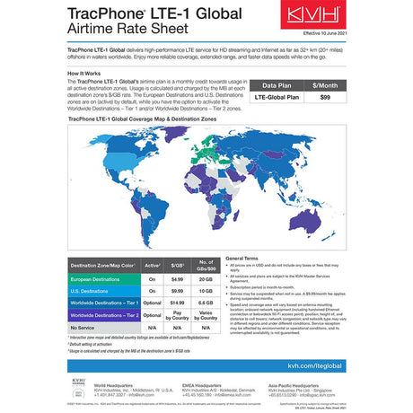 KVH TracPhone LTE-1 Global [01-0419-01] - Life Raft Professionals